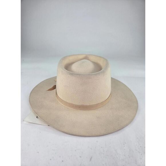 Lack Of Color Hat 100% Australian Wool Size 59 Large Western Flat Brim Beige Hat main image 8